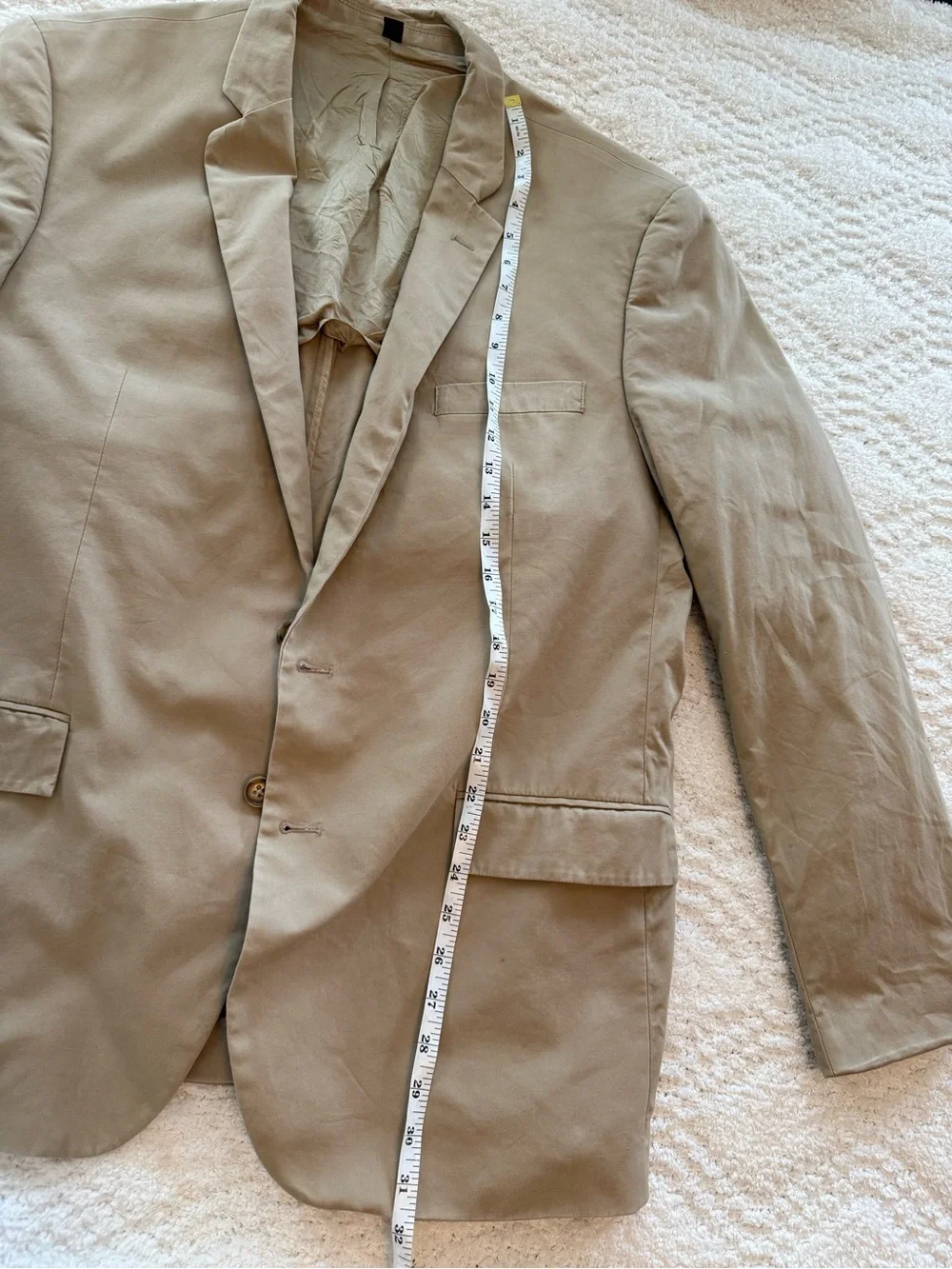 J. Crew Thompson Blazer Men’s Khaki Tan Cotton Casual Sports Coat Suit Jacket 46